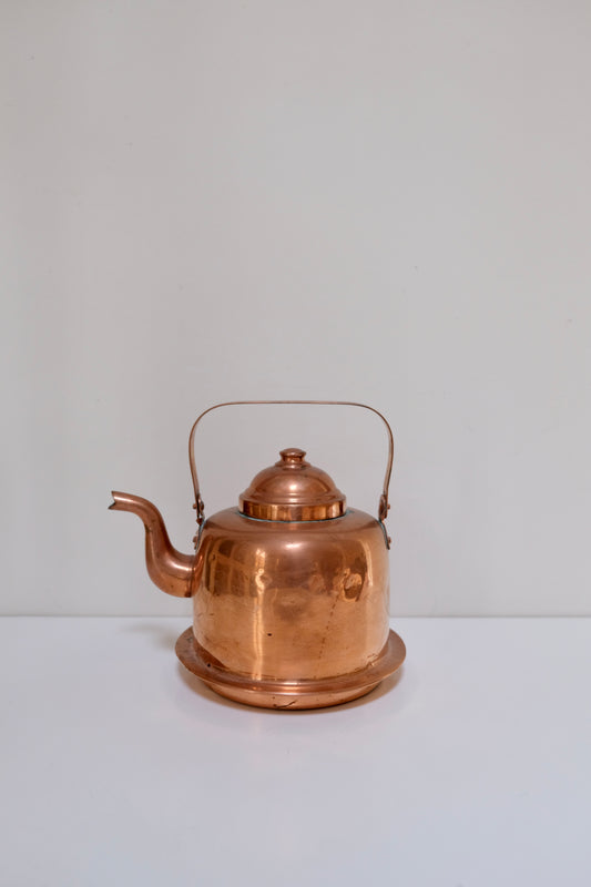 Finnish Copper Kettle by Peltiteos Q.Y. Helsinki — 7.5” x 8”