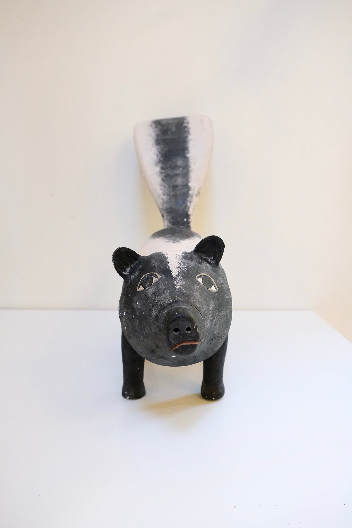 Vintage Folk Art Skunk Sculpture