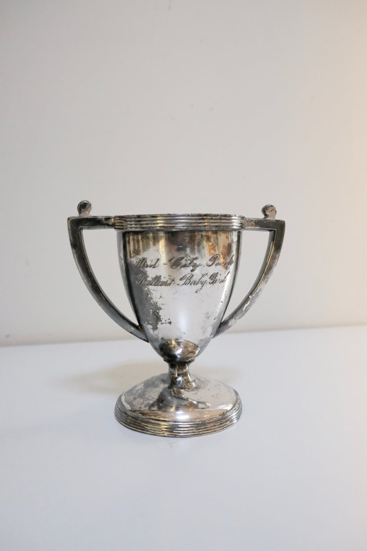 “Prettiest Baby Girl” Silverplate Trophy