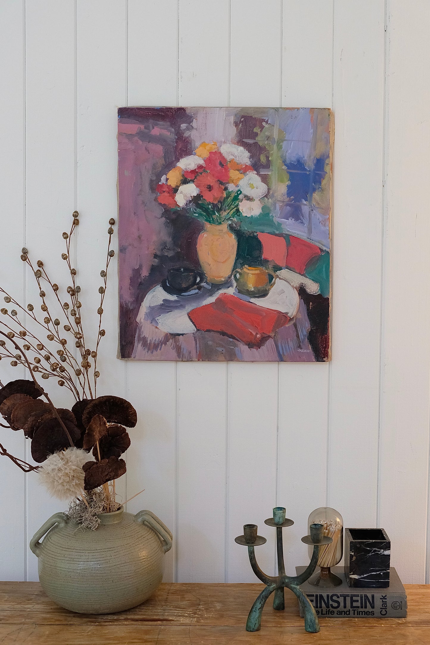 Vintage James R. Pascucci Floral Still Life Painting