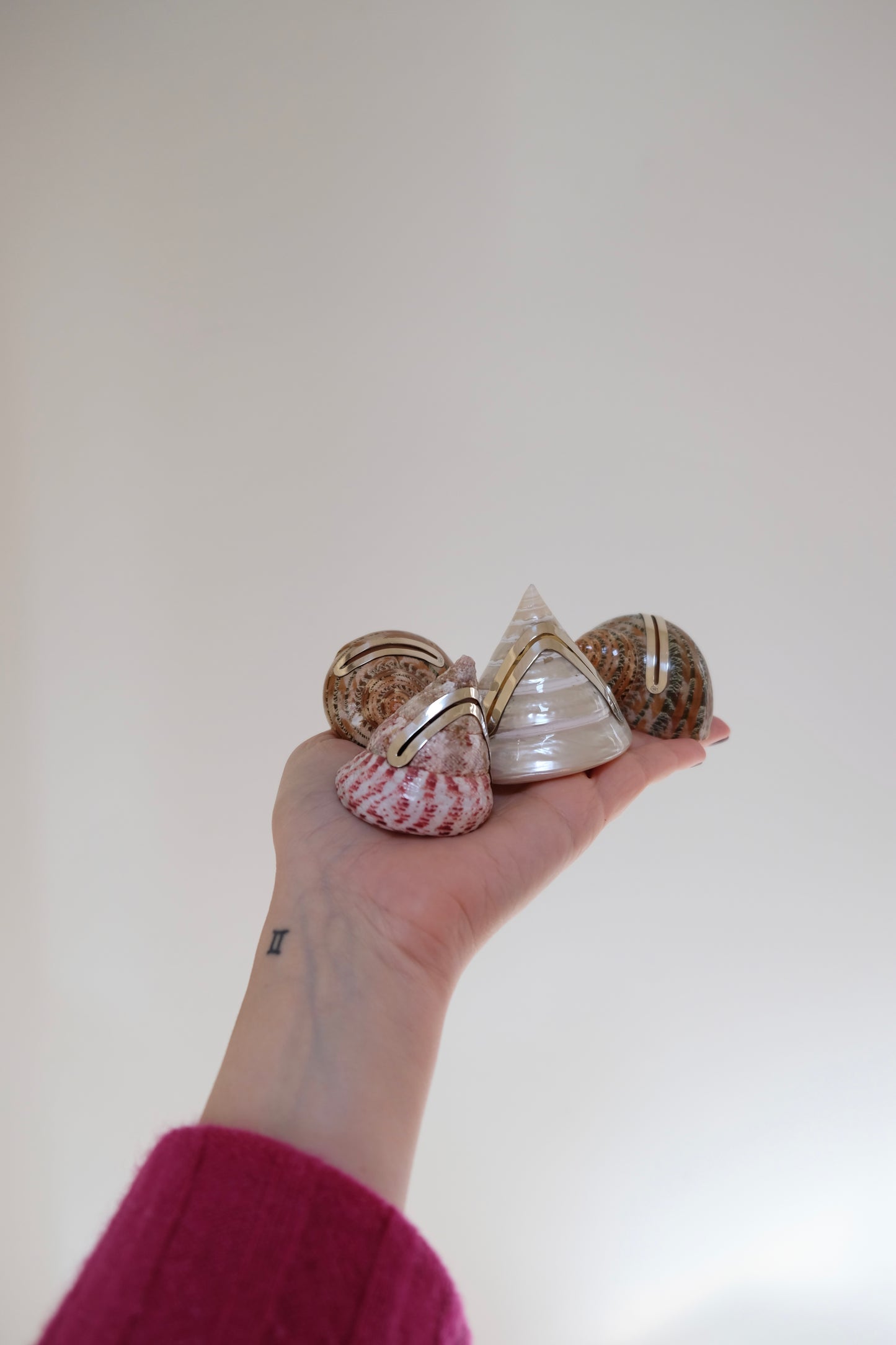 Set of Four Shell Place Card/Photo Holders