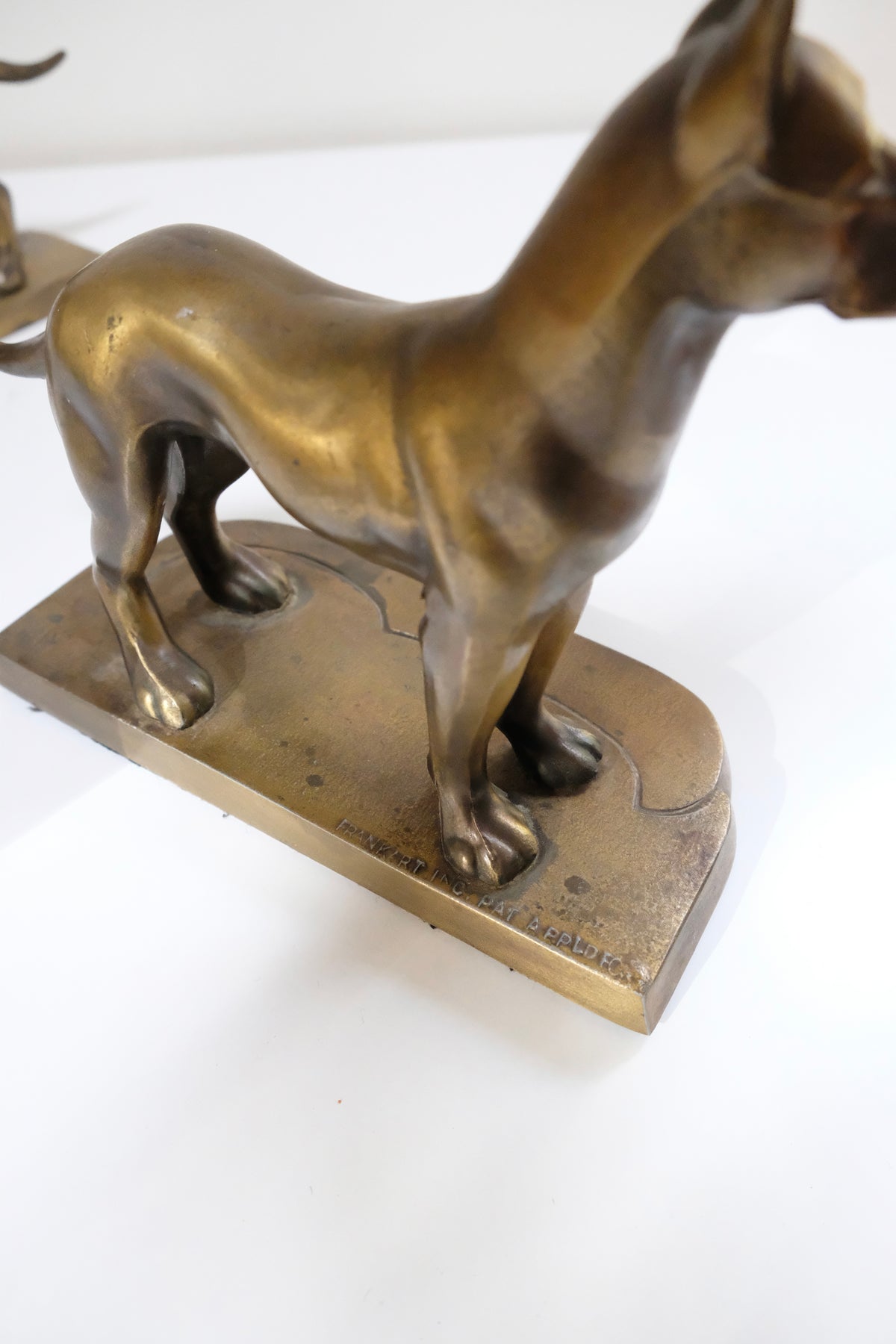 Frankart Art Deco Great Dane Bookends, c.1920s–30s