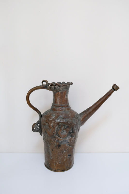 Antique Primitive Hand-Forged Turkish Copper Watering Can