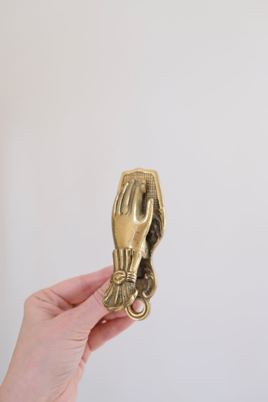 5” Vintage Brass Victorian Hand Clasp