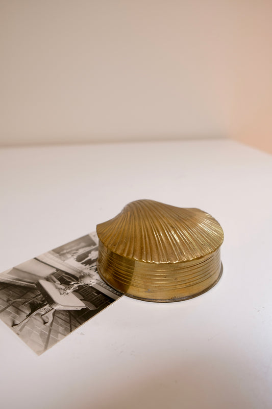 Brass Lidded Shell Dish