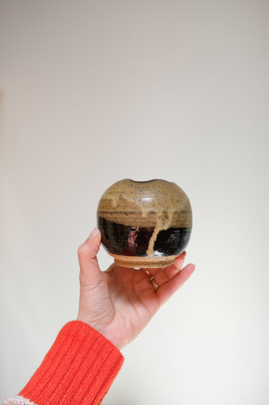 Vintage Handcrafted Brown Studio Vase
