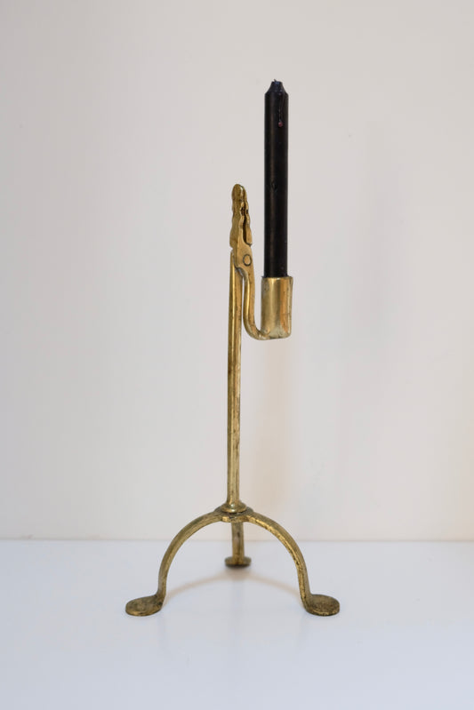 Antique Candlestick and Rushlight Holder