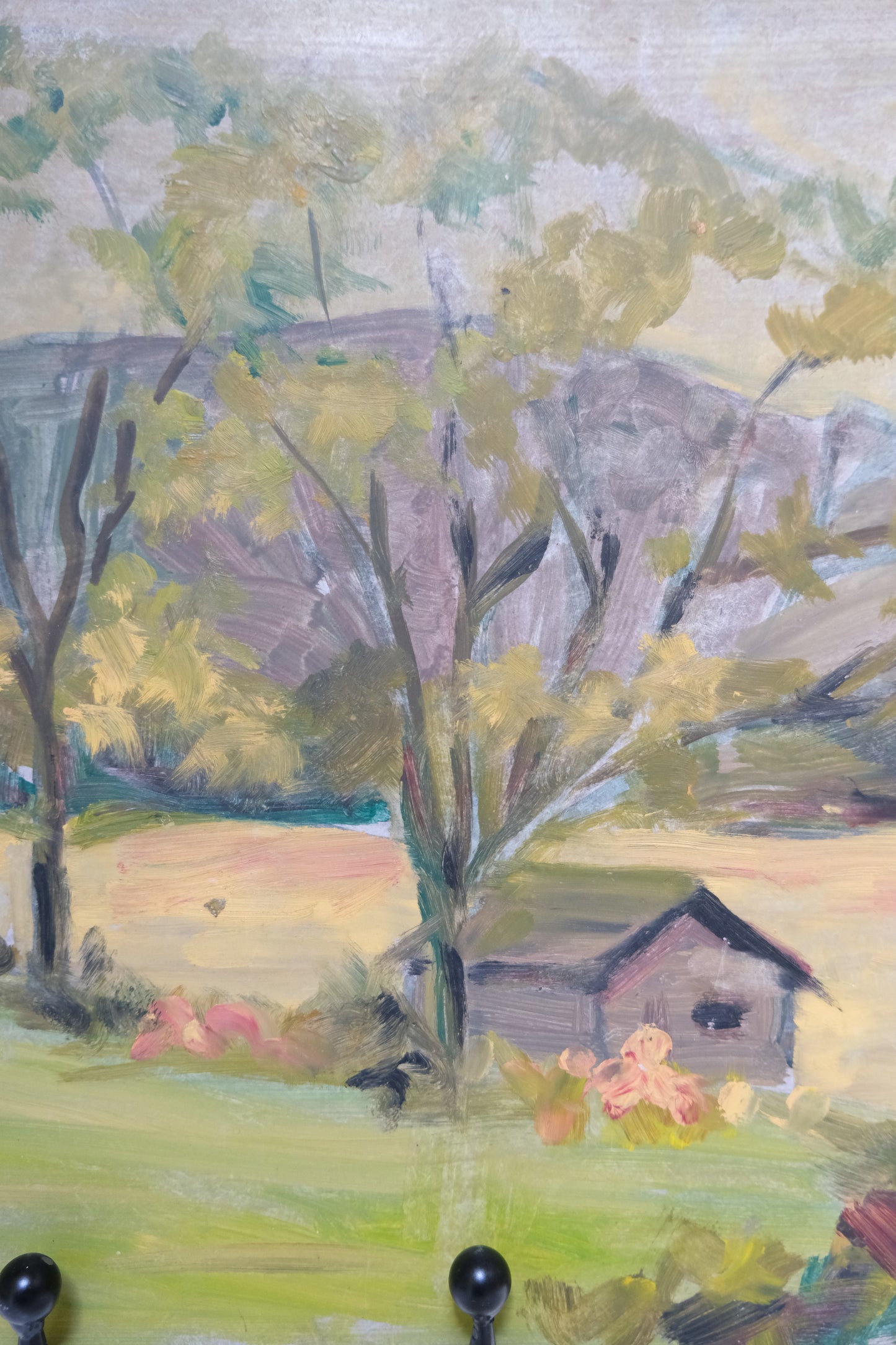Signed Unframed Vintage Impressionist Landscape