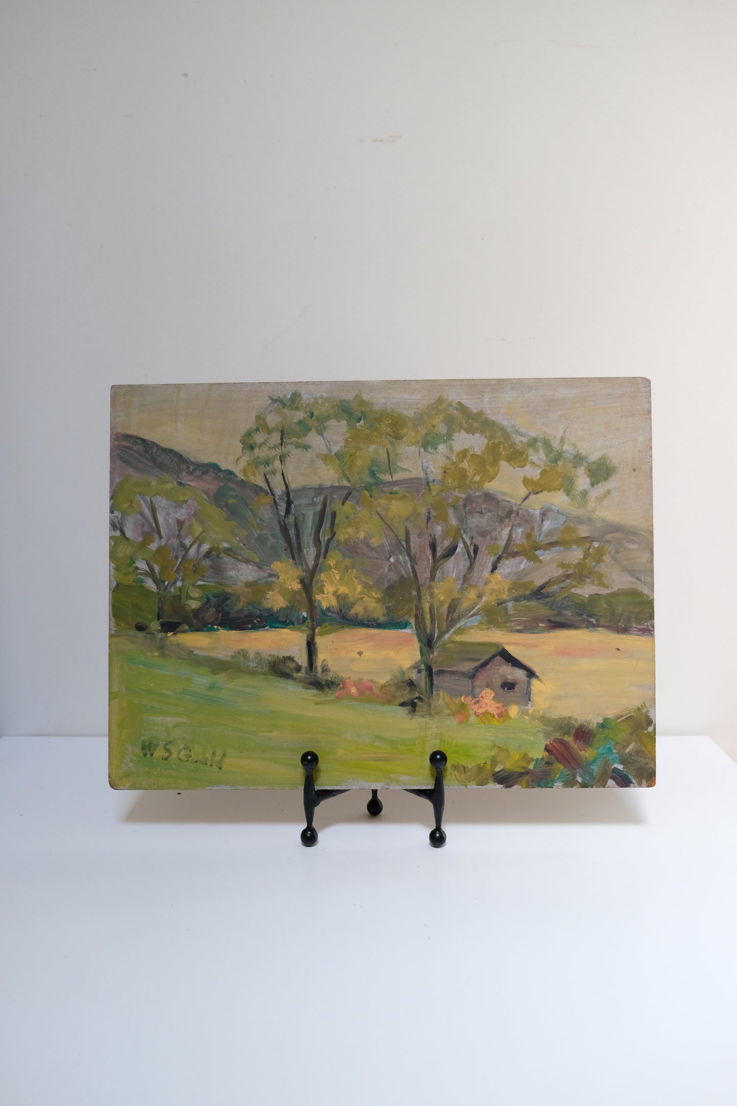 Signed Unframed Vintage Impressionist Landscape