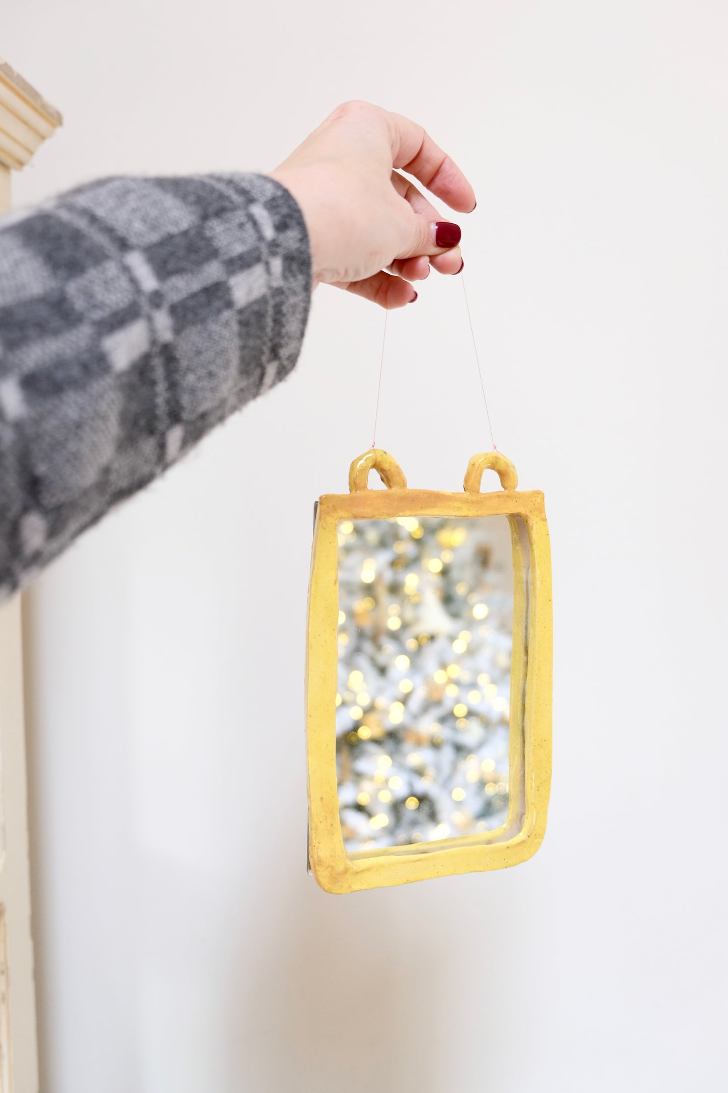 Playful Hand-Made Ceramic Mirror