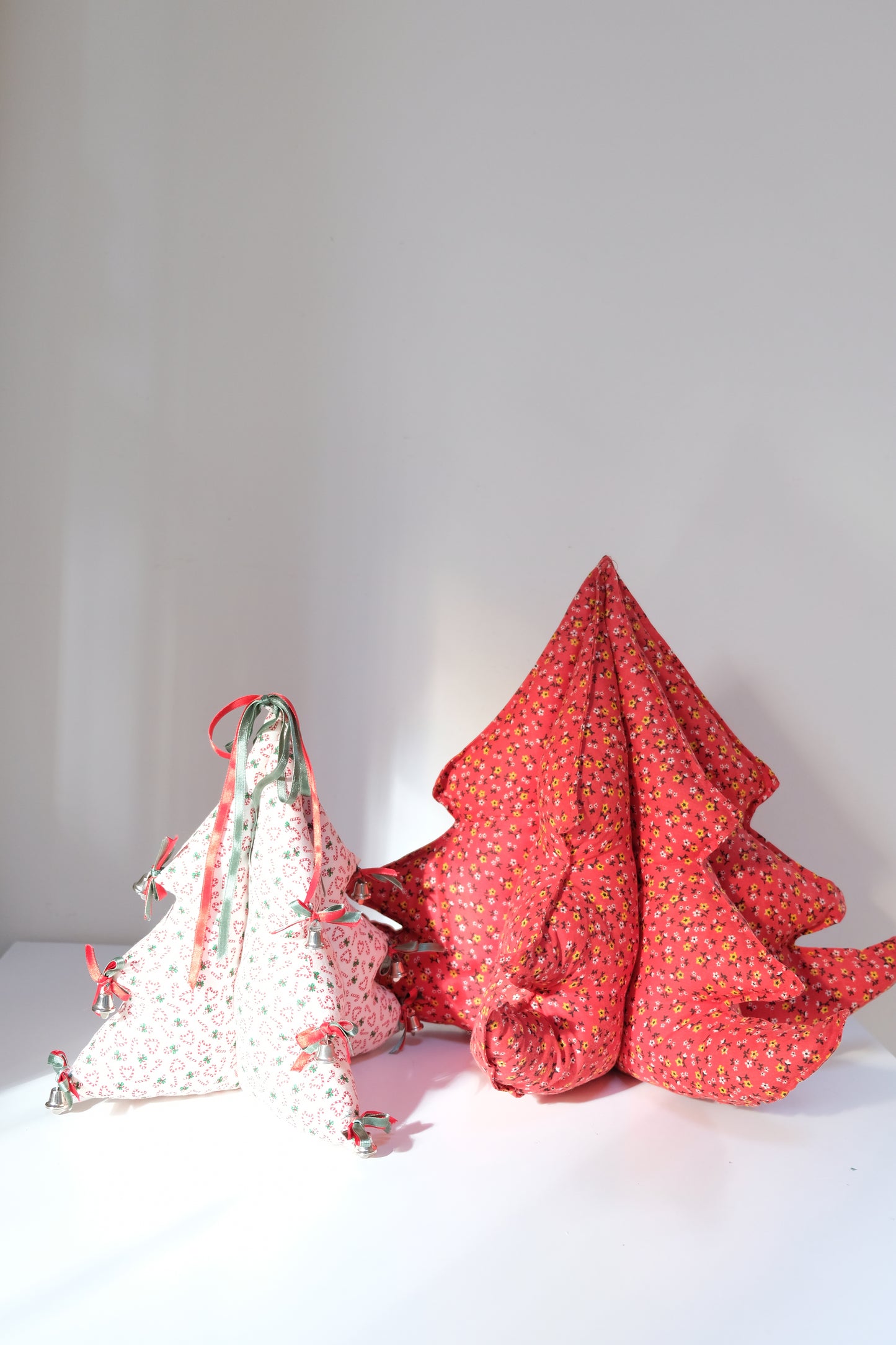 Vintage Plush Handmade 3D Trees