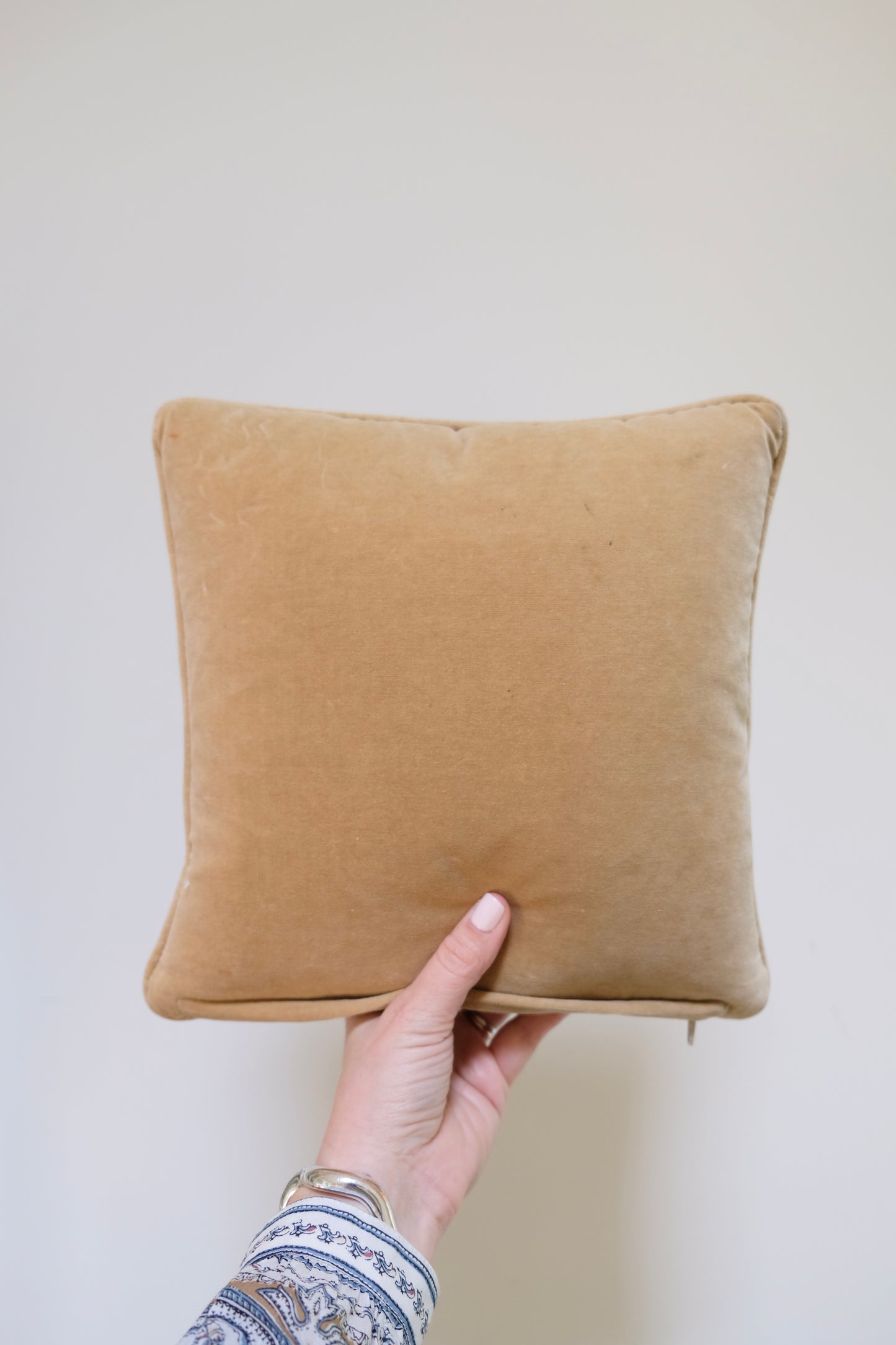 Vintage Needlepoint Chocolate Lab Pillow