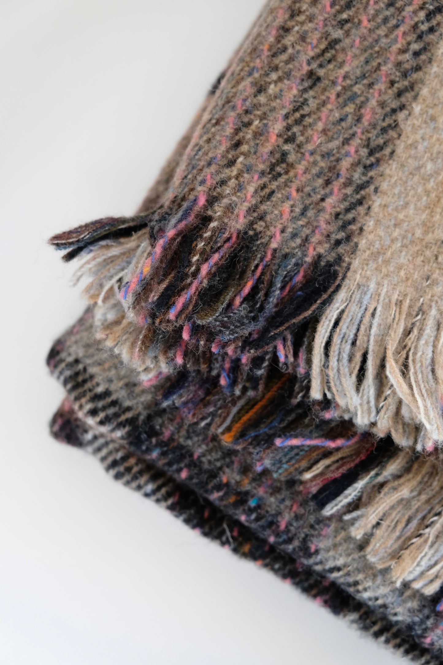 Vintage Scottish Highland Home Industries Wool Tweed Throw