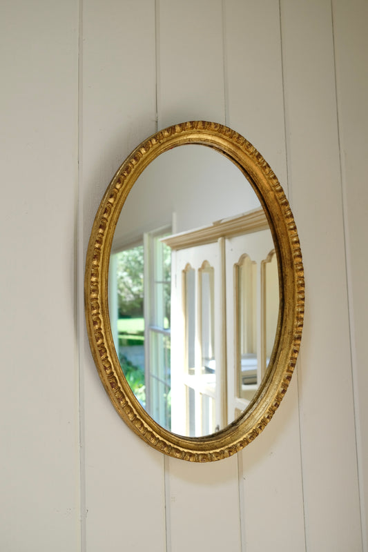 Gorgeous Oval Gilded Mirror