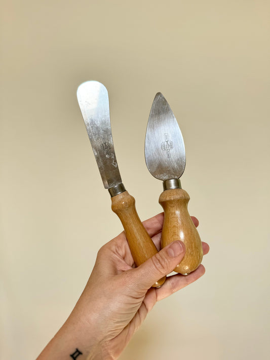 Pair of Vintage Fish and Cheese Knives
