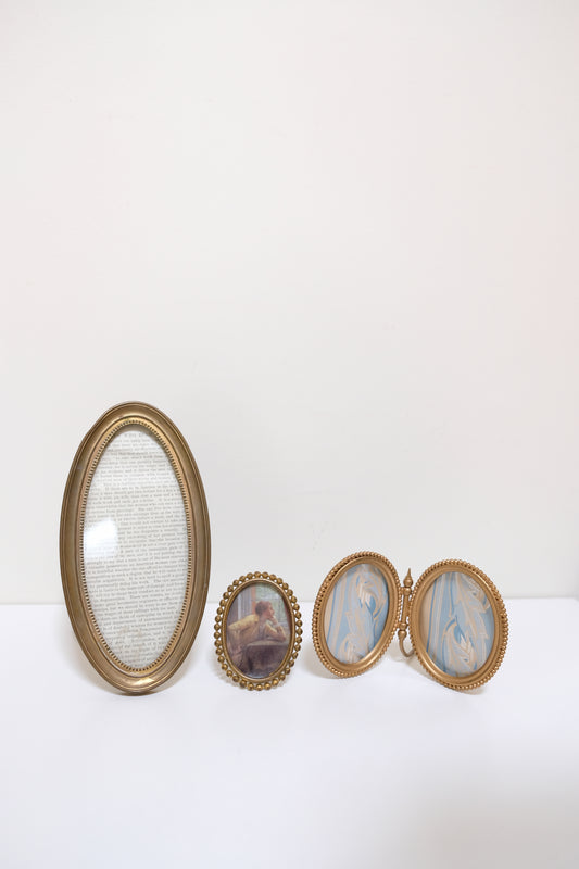 Small French Antique Brass Picture Frame