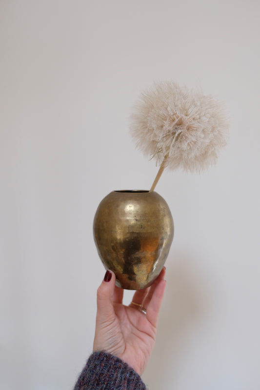 Vintage Brass Urn Vase