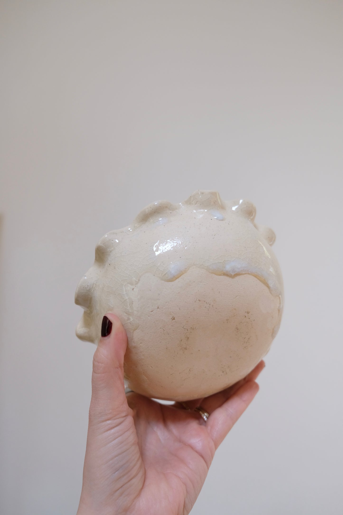 Studio Pottery Scalloped Bowl — 6.5” x 2.5”