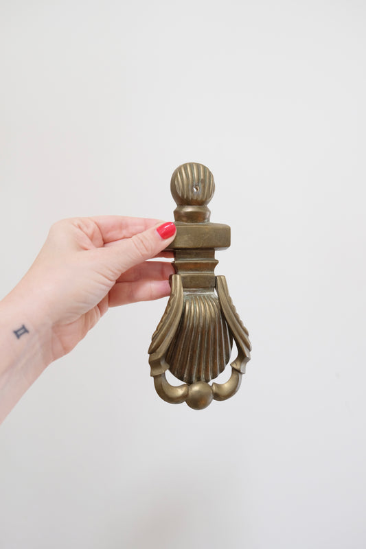 Art Deco Brass Seashell Door Knocker