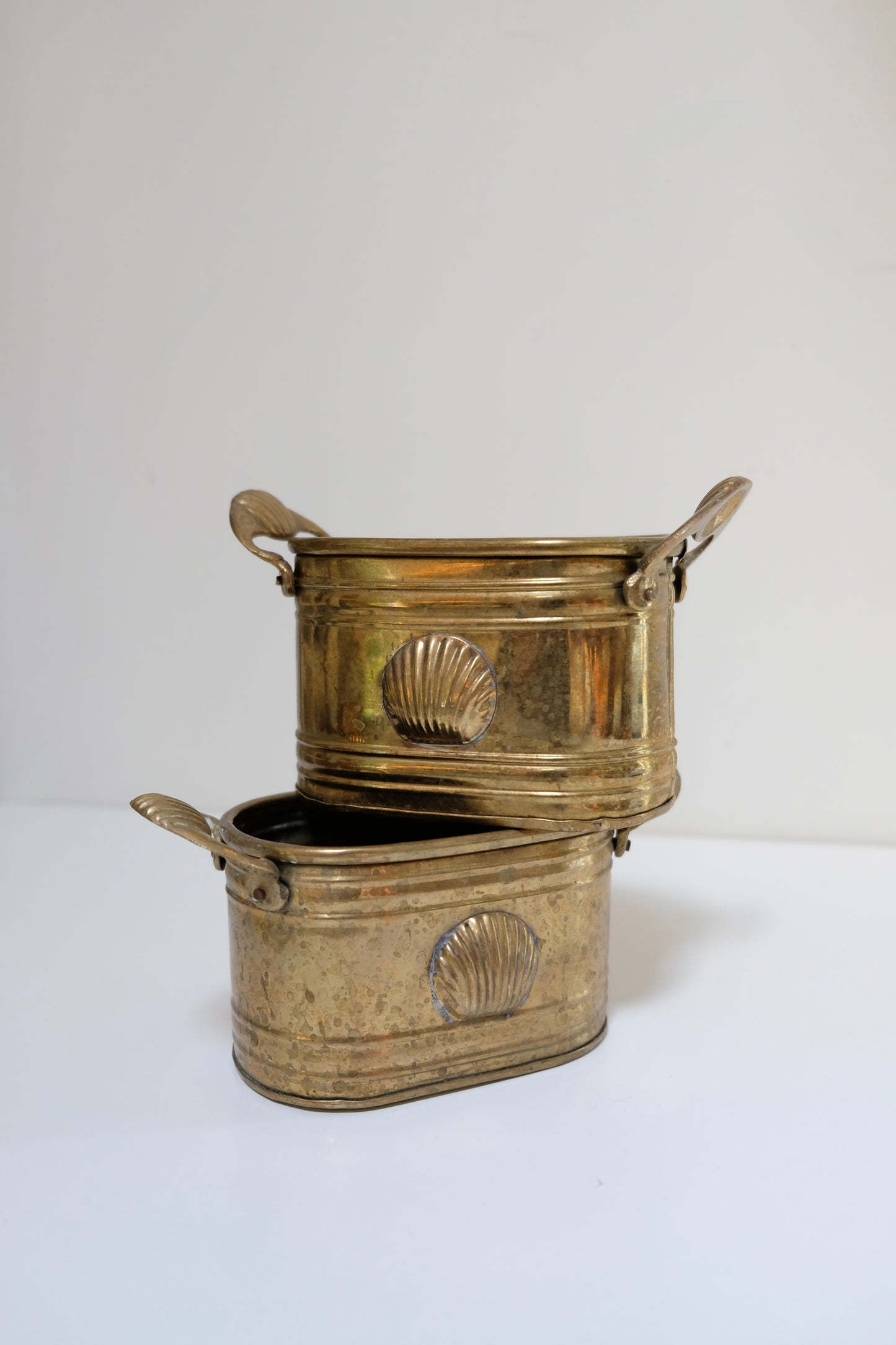 Vintage Brass Shell Planters (Sold Separately)