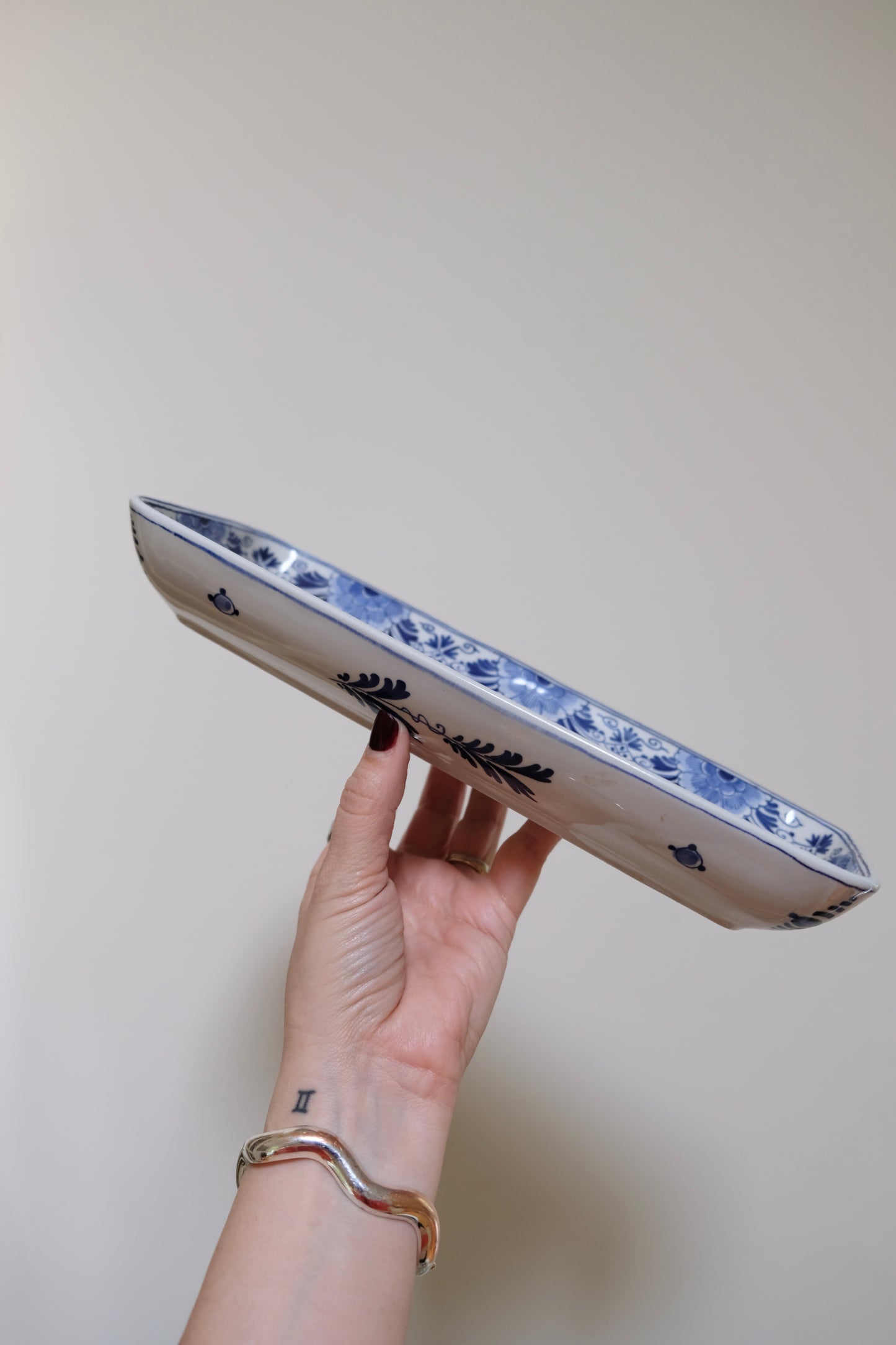 Stamped Delft Blue & White Fish Tray