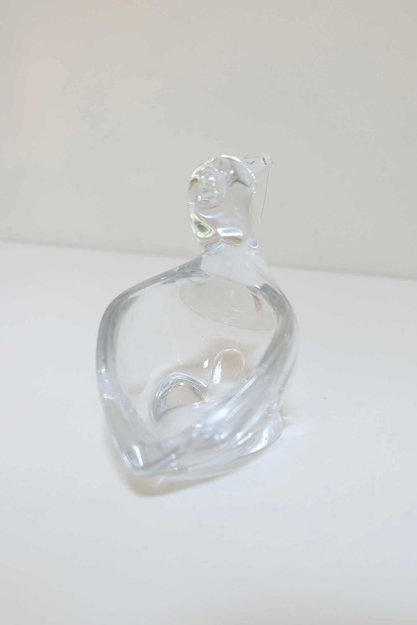 Vintage Glass Pelican Dish, Figural Glass Catchall