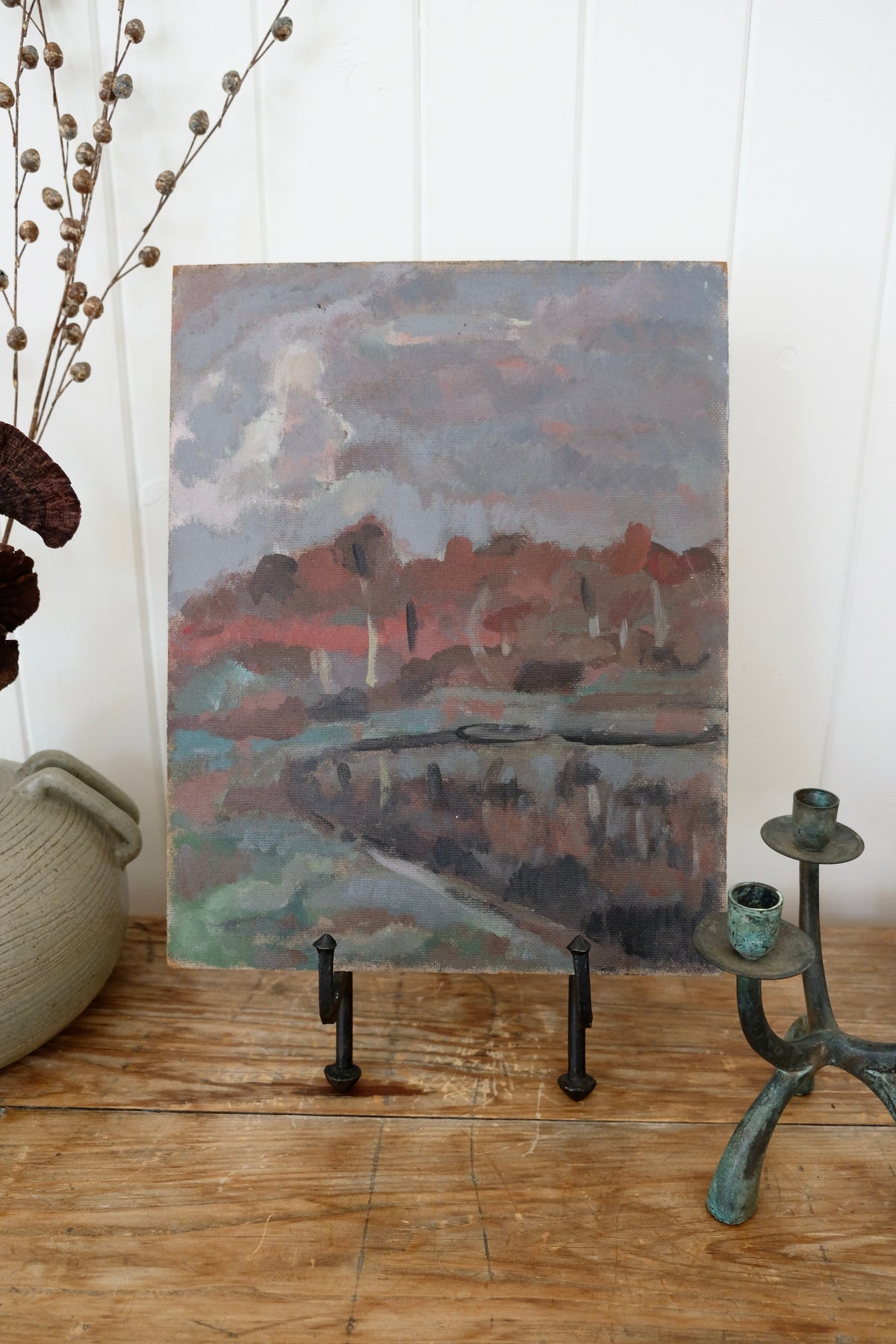 Moody Vintage Abstract Landscape