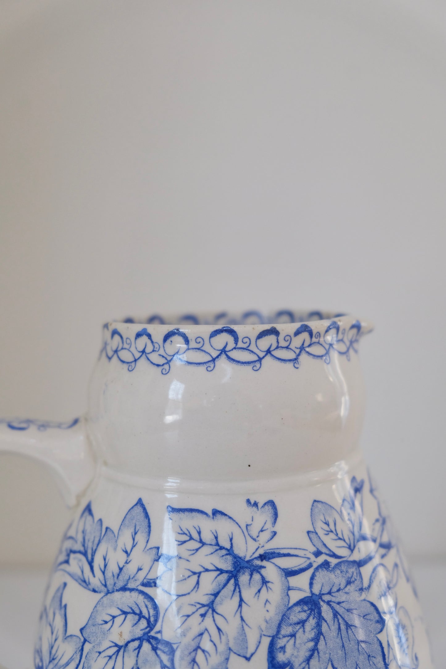 Antique Doulton Burslem Special Pattern Pitcher, Blue & White, limited series