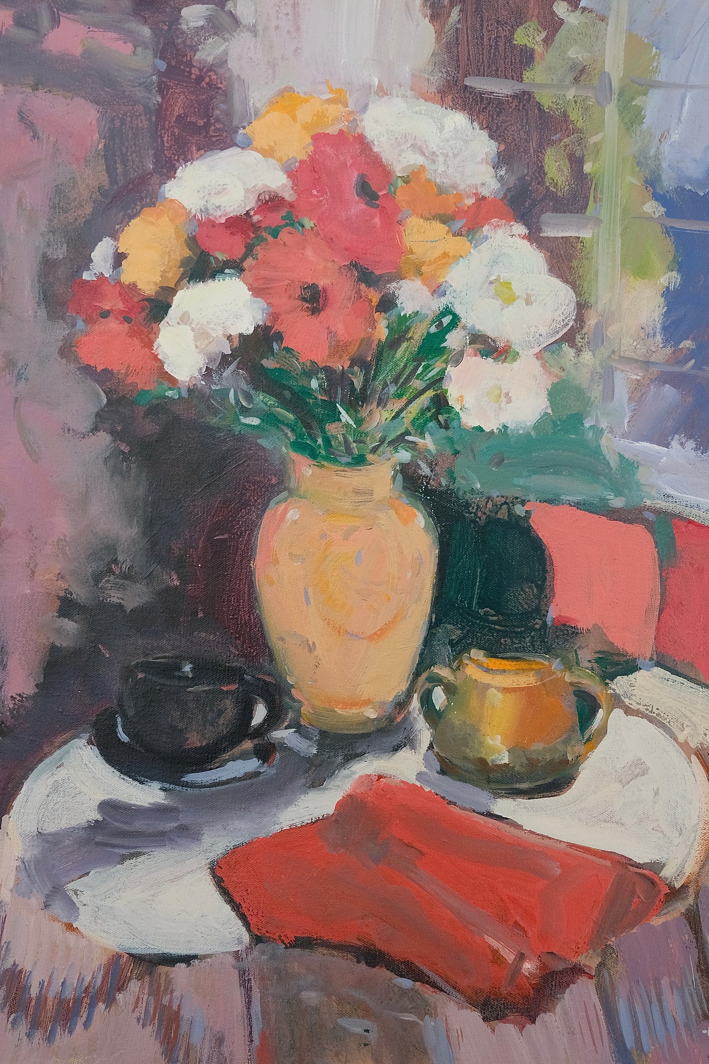 Vintage James R. Pascucci Floral Still Life Painting