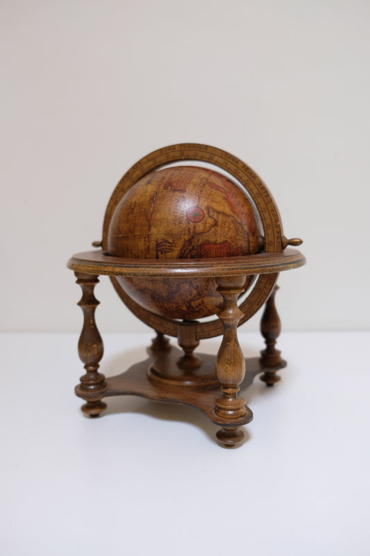 Vintage Globe on Wooden Stand⁠