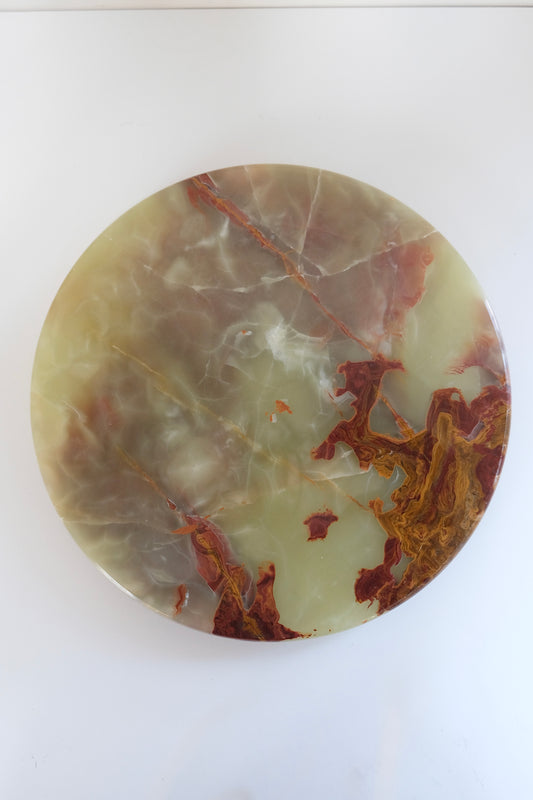 Gorgeous Vintage Onyx Lazy Susan, 15.75”