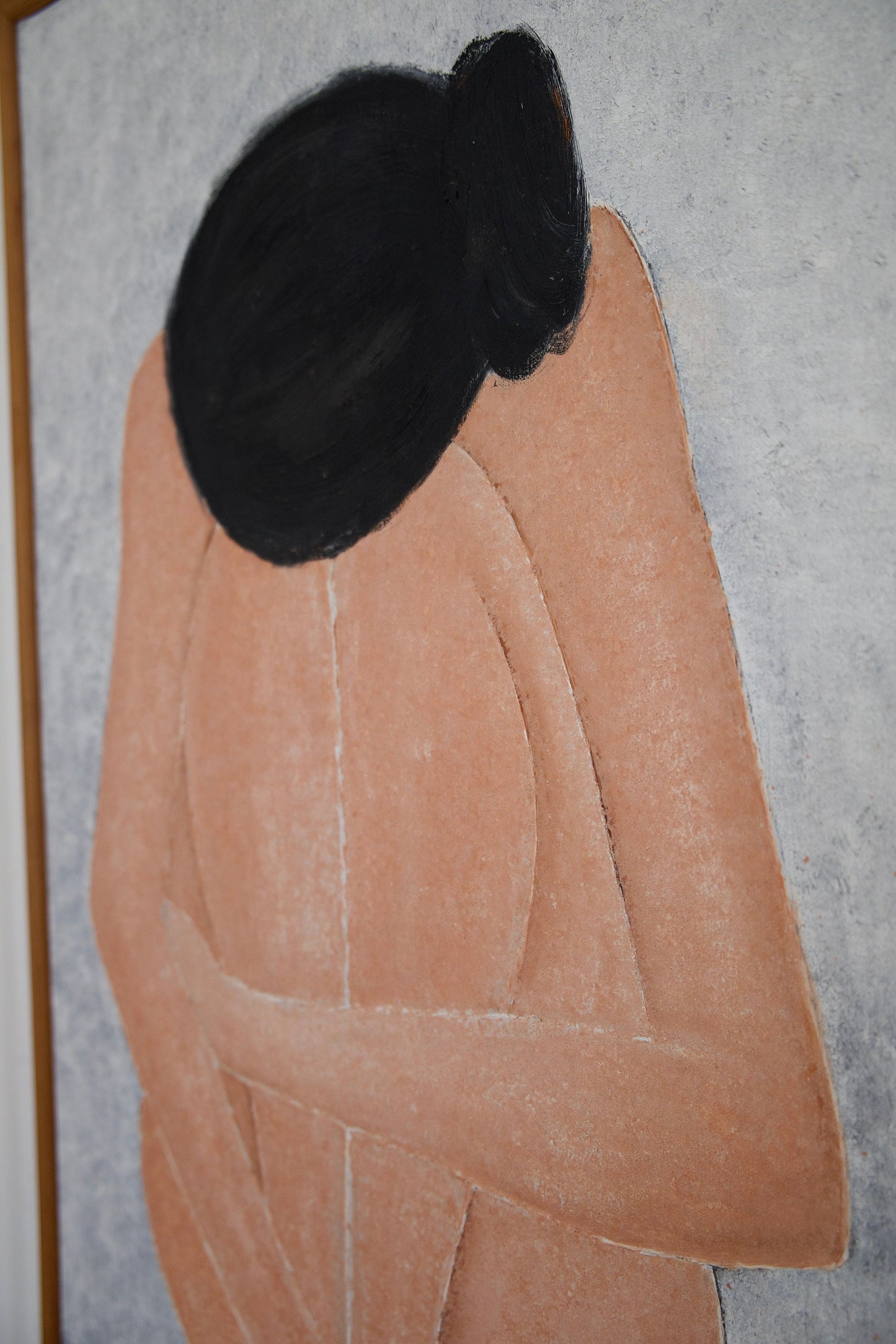 Signed Vintage Modernist Nude Painting
