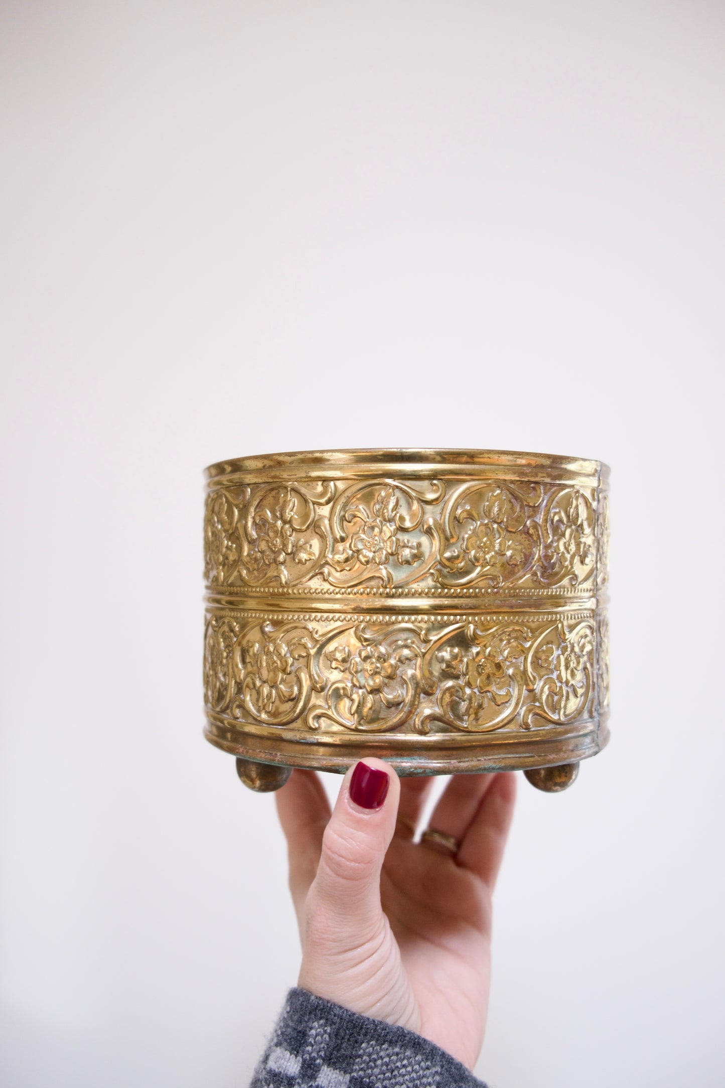 Vintage Brass Planter