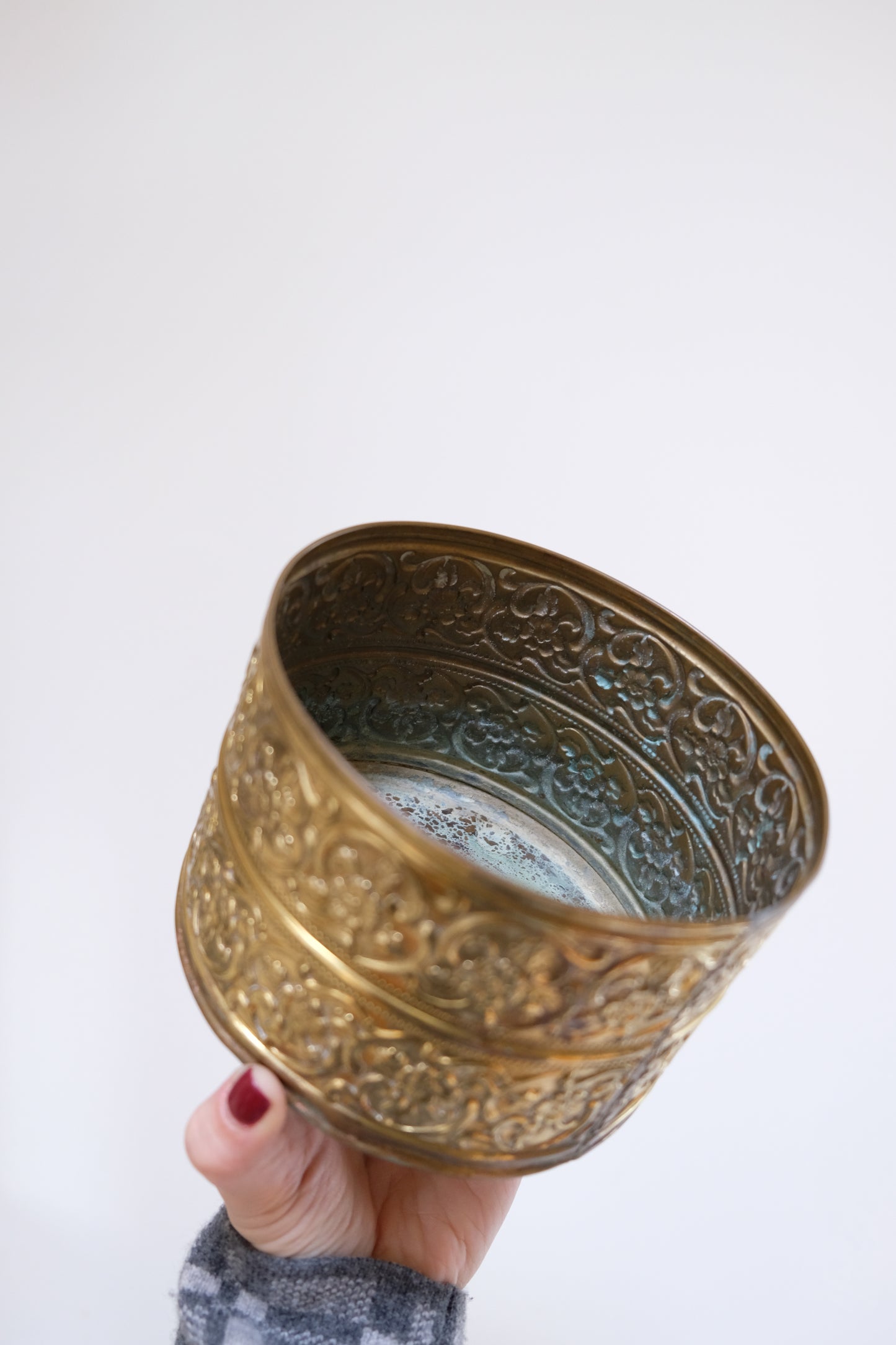 Vintage Brass Planter