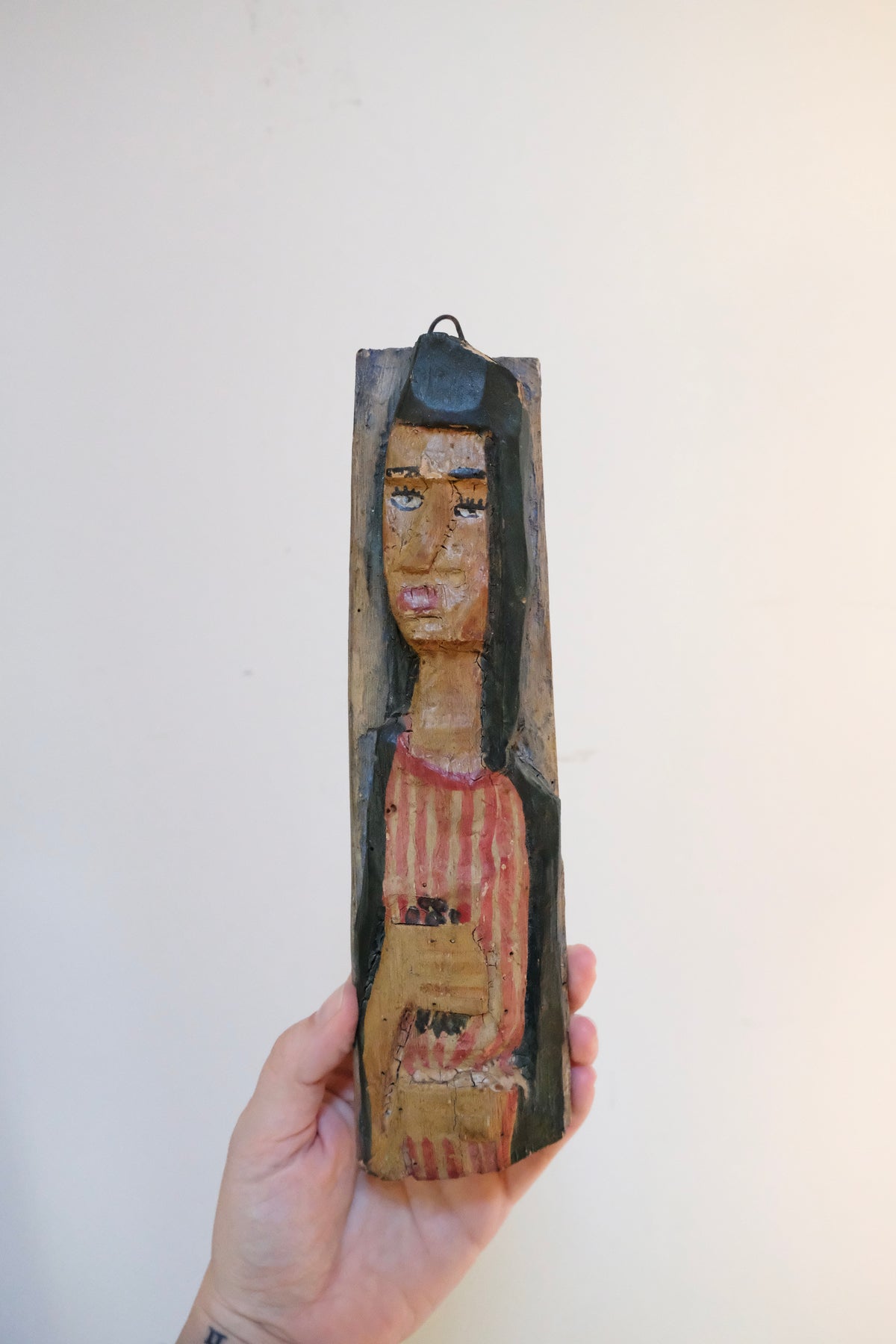 1950s Hand-Carved Portraits — Trio