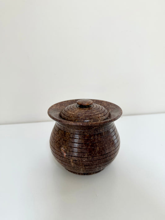 Small Lidded Stone Jar