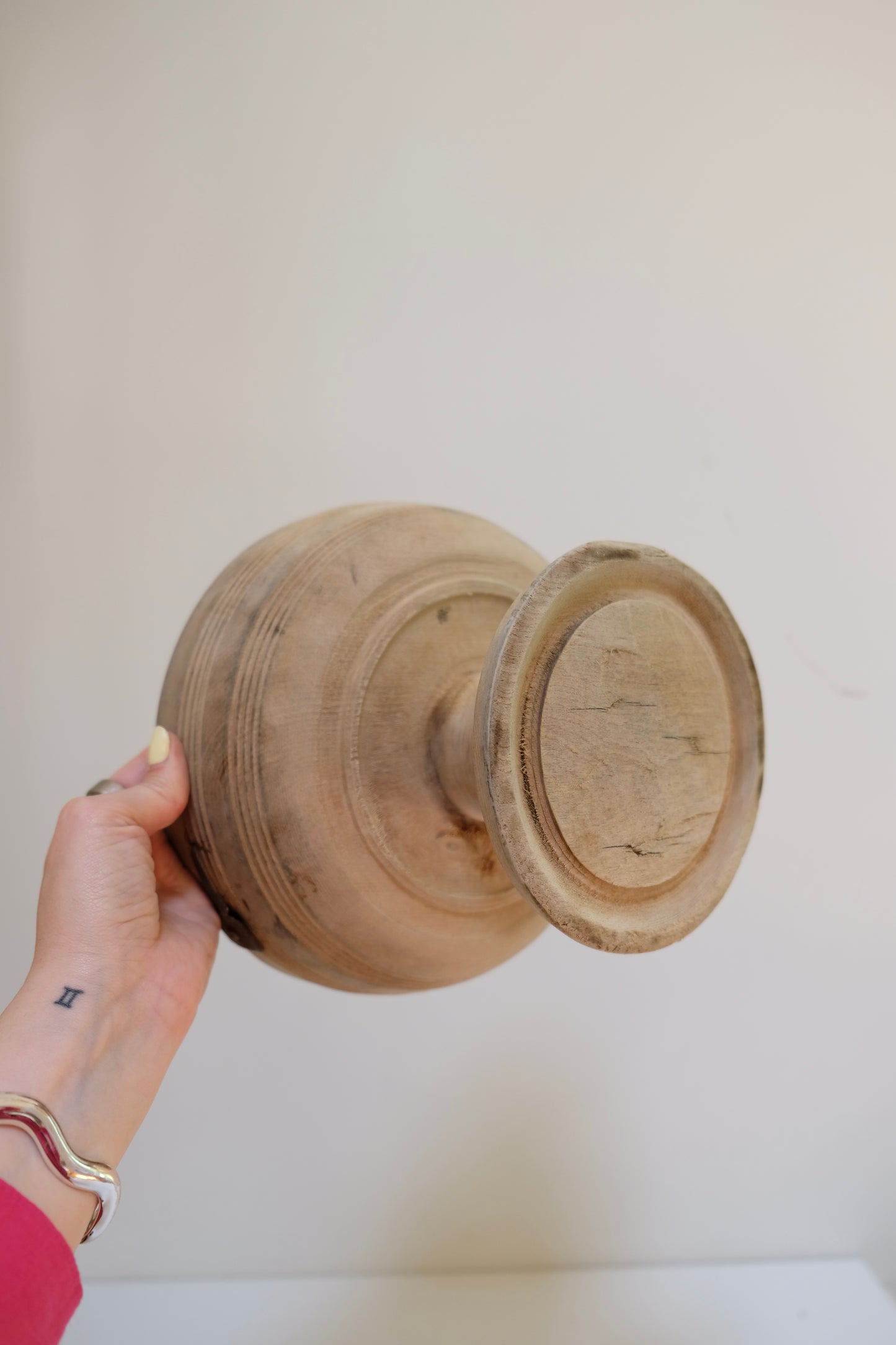 Antique Primitive Footed Wooden Compotes (Sold Separately)
