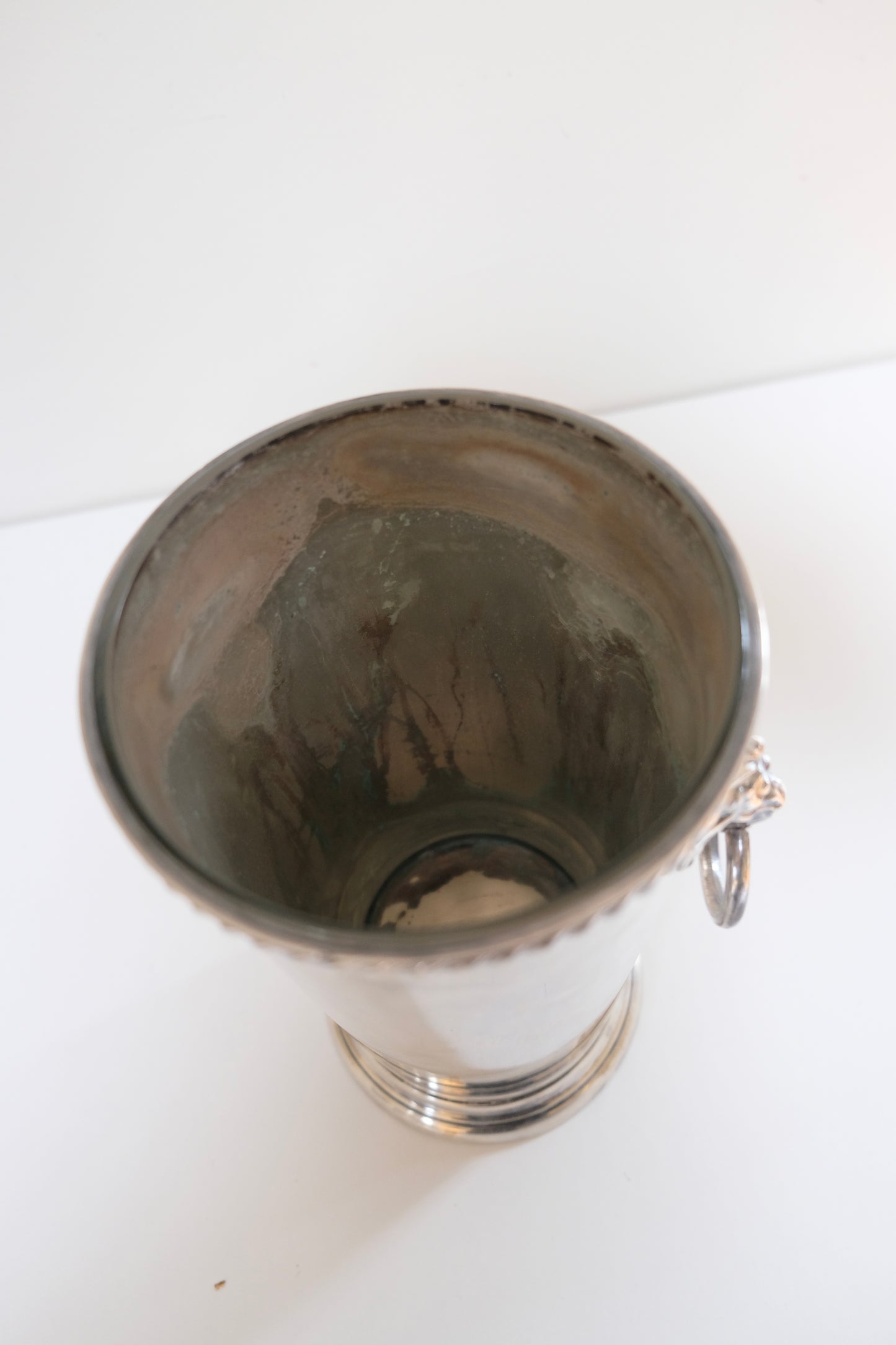 Wallace 2442 Silver Plated Wine Bucket with Lion Heads