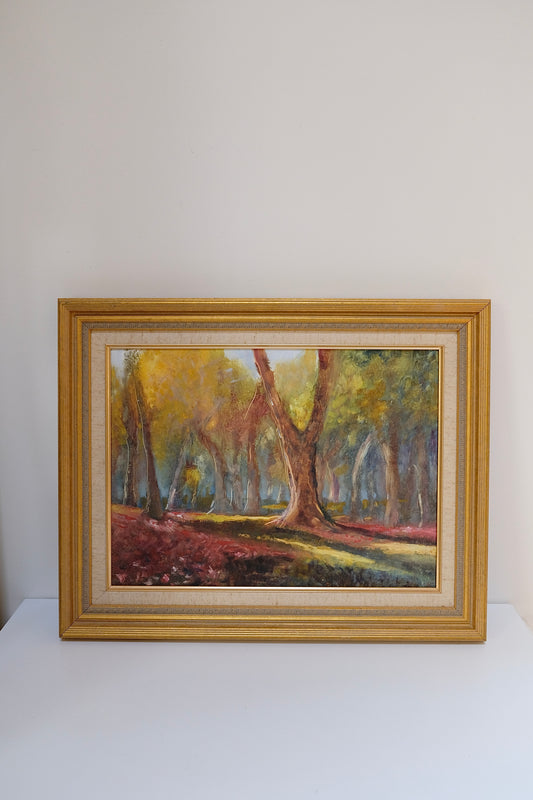 Signed Vintage Landscape Painting by Elaine Finsilver — 21.5” x 17”