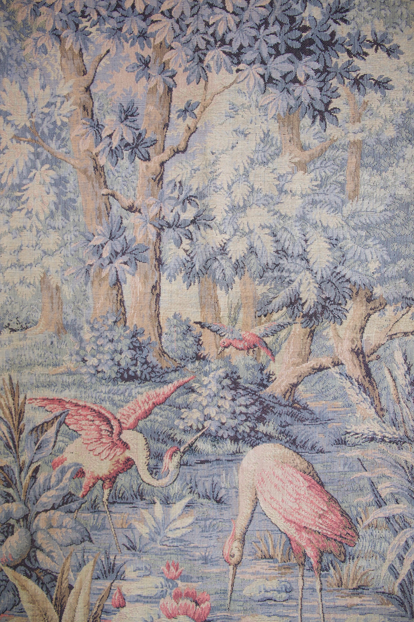 Antique Woven Bird French Tapestry