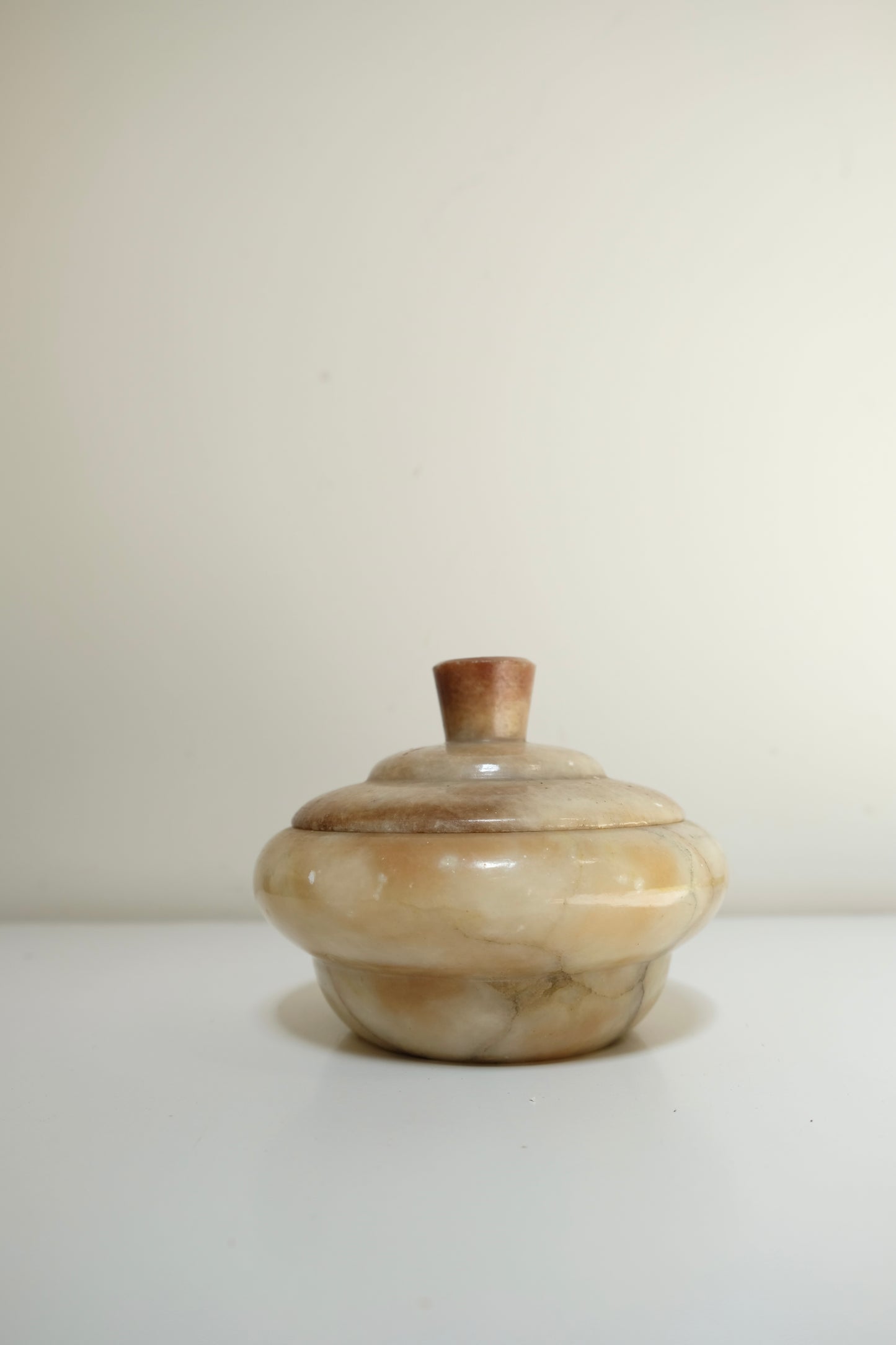 Vintage Alabaster Lidded Dish