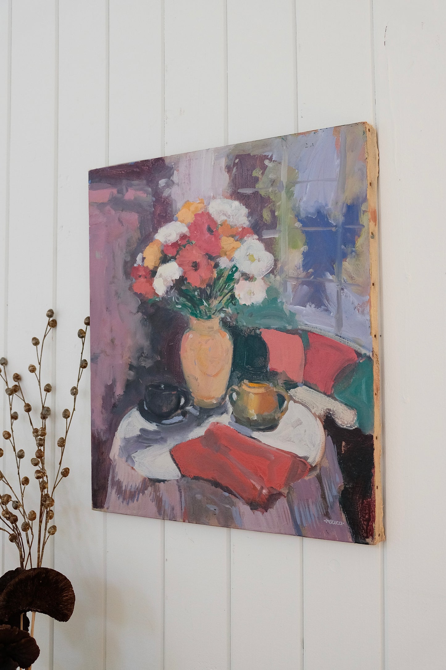 Vintage James R. Pascucci Floral Still Life Painting