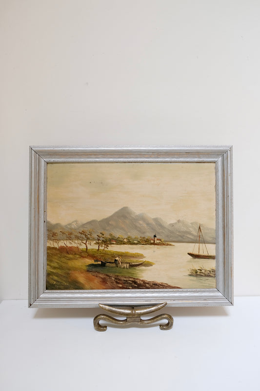 Signed Nautical Oil Painting on Board