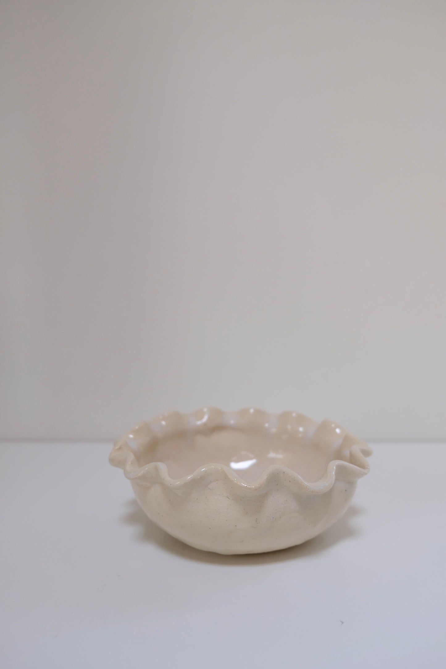 Studio Pottery Scalloped Bowl — 6.5” x 2.5”