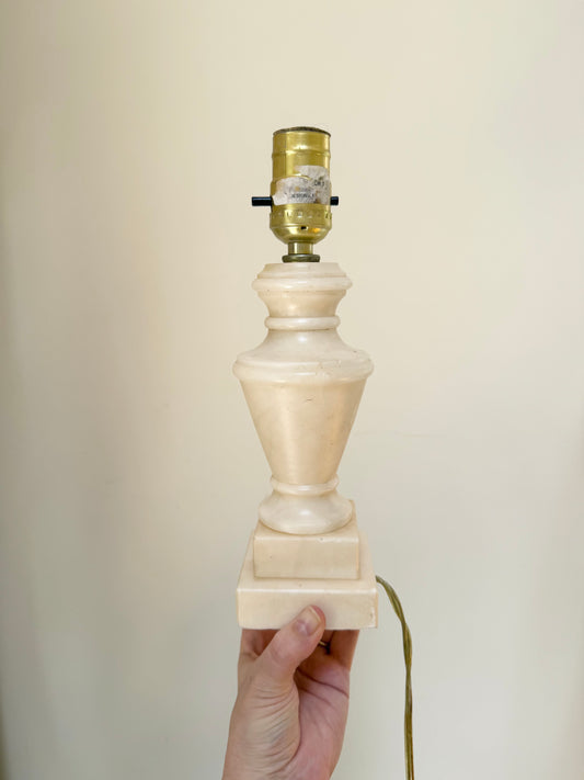 Mini Vintage Alabaster Lamp Base