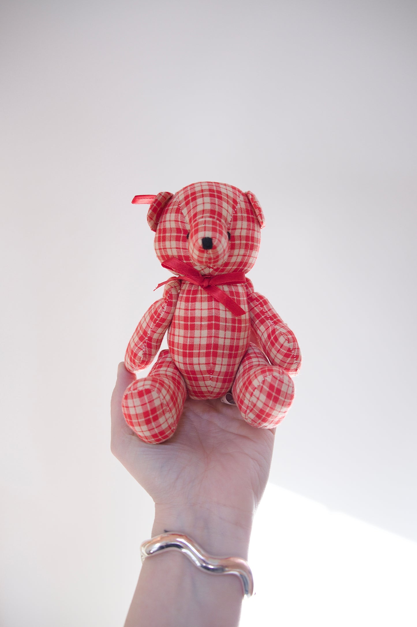 Vintage Lillian Vernon Red Plaid Teddy Bears (Sold Separately)