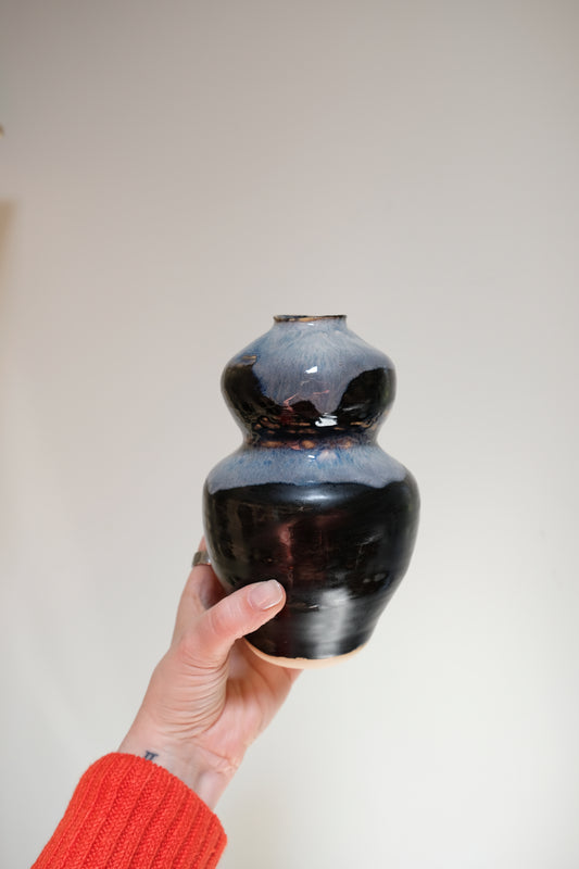Vintage Studio Pottery Double-Belly Vase