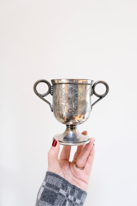 Circa 1900 Twin Handle Sterling Silver Cup