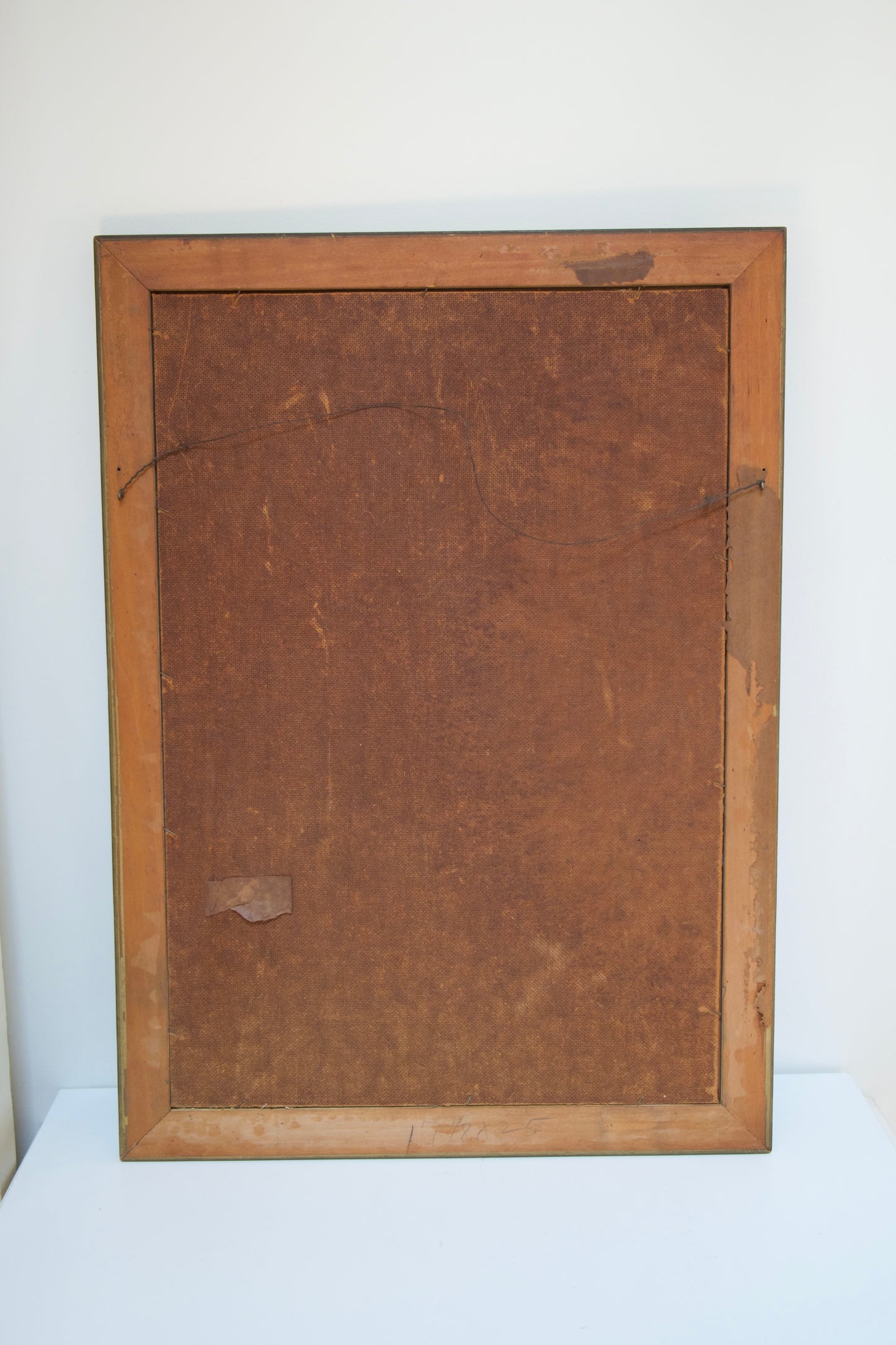 Antique Hand-Painted Oil on Board, Regency Woman in Interior, Gilded Frame