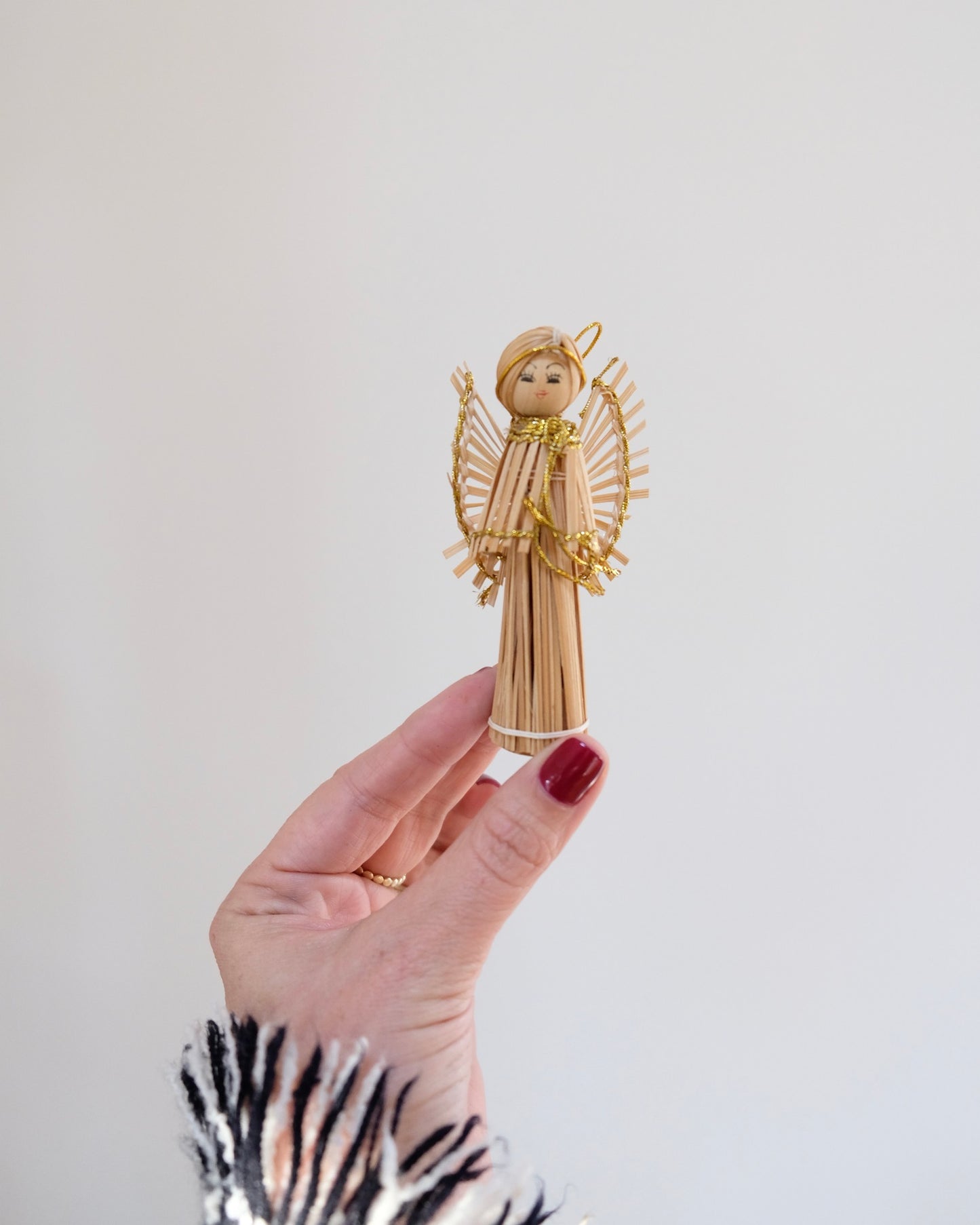 Vintage Straw Angel Ornaments